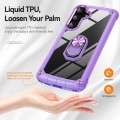 For Samsung Galaxy S24 5G TPU + PC Lens Protection Phone Case with Ring Holder(Purple)