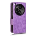 For OnePlus Open / OPPO Find N3 Symmetrical Triangle Pattern Leather Phone Case(Purple)