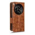 For OnePlus Open / OPPO Find N3 Symmetrical Triangle Pattern Leather Phone Case(Brown)