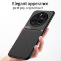 For Realme 12+ Classic Tilt Strip Grain Magnetic Shockproof PC + TPU Phone Case(Red)