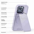 For iPhone 15 Pro Max DUX DUCIS Rafi II Series MagSafe Magnetic Holder RFID Phone Case(Purple)