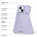 For iPhone 15 Plus DUX DUCIS Rafi II Series MagSafe Magnetic Holder RFID Phone Case(Purple)