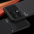 For Xiaomi Redmi K70 Classic Tilt Strip Grain Magnetic Shockproof PC + TPU Phone Case(Red)