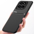 For Xiaomi 14 Pro Classic Tilt Strip Grain Magnetic Shockproof PC + TPU Phone Case(Black)