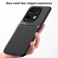 For Xiaomi Redmi Note 13 Pro 4G Classic Tilt Strip Grain Magnetic Shockproof PC + TPU Phone Case(Red
