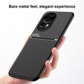 For Huawei nova 12 Pro Classic Tilt Strip Grain Magnetic Shockproof PC + TPU Phone Case(Black)