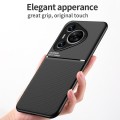 For Huawei Pura 70 Pro Classic Tilt Strip Grain Magnetic Shockproof PC + TPU Phone Case(Black)