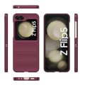 For Samsung Galaxy Z Flip5 5G Magic Shield Fold PC Shockproof Phone Case(Wine Red)