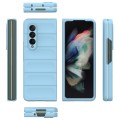 For Samsung Galaxy Z Fold3 5G Magic Shield Fold PC Shockproof Phone Case(Light Blue)