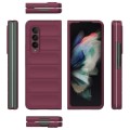 For Samsung Galaxy Z Fold3 5G Magic Shield Fold PC Shockproof Phone Case(Wine Red)