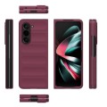 For Samsung Galaxy Z Fold5 5G Magic Shield Fold PC Shockproof Phone Case(Wine Red)