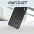 For Samsung Galaxy S24+ 5G ABEEL Wood Texture PU Phone Case(Black)
