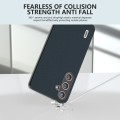For Samsung Galaxy S24+ 5G ABEEL Genuine Leather Wave Black Edge Phone Case(Green)