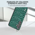 For Samsung Galaxy S24+ 5G ABEEL Genuine Leather Sky Series Phone Case with Holder(Green)