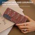 For Samsung Galaxy S24+ 5G ABEEL Genuine Leather Sky Series Phone Case with Holder(Brown)