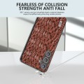 For Samsung Galaxy S24+ 5G ABEEL Genuine Leather Sky Series Phone Case with Holder(Brown)