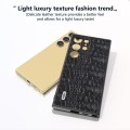 For Samsung Galaxy S24 Ultra 5G ABEEL Genuine Leather Sky Series Phone Case with Holder(Black)