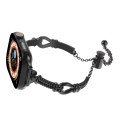 For Apple Watch Ultra 49mm Twist Metal Bracelet Chain Watch Band(Black)