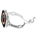 For Apple Watch Series 5 44mm Twist Metal Bracelet Chain Watch Band(Silver)