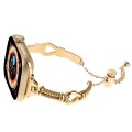 For Apple Watch 42mm Twist Metal Bracelet Chain Watch Band(Gold)