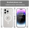 For iPhone 14 Pro MagSafe Frosted Translucent TPU + PC Full Coverage Phone Case(White)