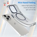 For iPhone 14 Pro MagSafe Frosted Translucent TPU + PC Full Coverage Phone Case(Dark Blue)