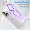 For iPhone 14 Pro MagSafe Frosted Translucent TPU + PC Full Coverage Phone Case(Dark Purple)