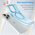 For iPhone 14 Pro MagSafe Frosted Translucent TPU + PC Full Coverage Phone Case(Blue)