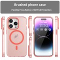 For iPhone 14 Pro MagSafe Frosted Translucent TPU + PC Full Coverage Phone Case(Red)