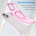 For iPhone 14 MagSafe Frosted Translucent TPU + PC Full Coverage Phone Case(Pink)