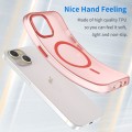 For iPhone 14 MagSafe Frosted Translucent TPU + PC Full Coverage Phone Case(Red)