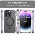 For iPhone 15 Pro MagSafe Frosted Translucent TPU + PC Full Coverage Phone Case(Black)