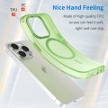 For iPhone 15 Pro MagSafe Frosted Translucent TPU + PC Full Coverage Phone Case(Green)
