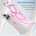 For iPhone 15 Pro MagSafe Frosted Translucent TPU + PC Full Coverage Phone Case(Pink)