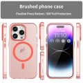 For iPhone 15 Pro MagSafe Frosted Translucent TPU + PC Full Coverage Phone Case(Red)