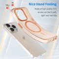 For iPhone 15 Pro MagSafe Frosted Translucent TPU + PC Full Coverage Phone Case(Orange)