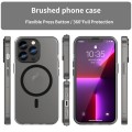 For iPhone 13 Pro MagSafe Frosted Translucent TPU + PC Full Coverage Phone Case(Black)