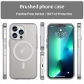 For iPhone 13 Pro MagSafe Frosted Translucent TPU + PC Full Coverage Phone Case(White)