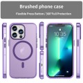 For iPhone 13 Pro MagSafe Frosted Translucent TPU + PC Full Coverage Phone Case(Dark Purple)