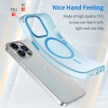 For iPhone 13 Pro MagSafe Frosted Translucent TPU + PC Full Coverage Phone Case(Blue)