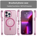 For iPhone 13 Pro MagSafe Frosted Translucent TPU + PC Full Coverage Phone Case(Pink)