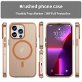 For iPhone 13 Pro MagSafe Frosted Translucent TPU + PC Full Coverage Phone Case(Orange)