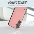 For Samsung Galaxy S24 5G ABEEL Retro Texture PU Phone Case(Pink)