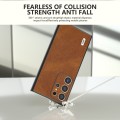 For Samsung Galaxy S24 Ultra 5G ABEEL Retro Texture PU Phone Case(Brown)