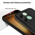 For itel A05s Pure Color Liquid Silicone Shockproof Phone Case(Black)