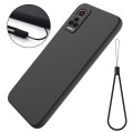 For Hisense H60 Zoom Pure Color Liquid Silicone Shockproof Phone Case(Black)