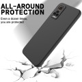 For Hisense H60 Zoom Pure Color Liquid Silicone Shockproof Phone Case(Black)