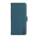 For Samsung Galaxy A35 5G KHAZNEH Litchi Genuine Leather Phone Case(Green)