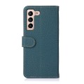 For Samsung Galaxy A35 5G KHAZNEH Litchi Genuine Leather Phone Case(Green)