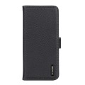 For Samsung Galaxy A35 5G KHAZNEH Litchi Genuine Leather Phone Case(Black)